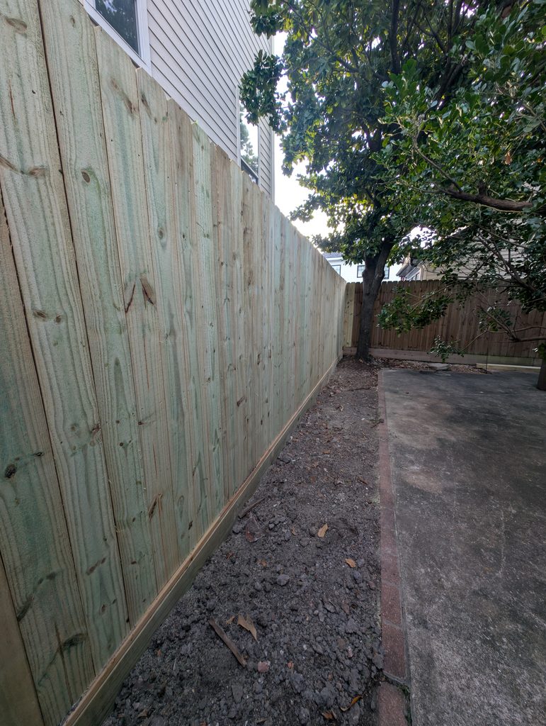 finished fence installation by Nature Springs Landscaping in Houston, TX