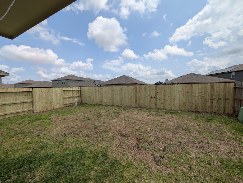 after the fence installation project in Houston