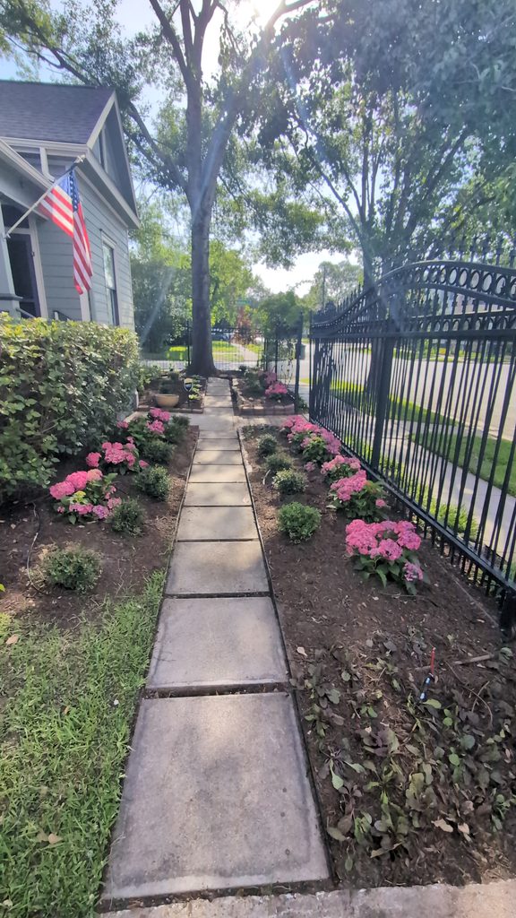 recently installed walkway pavers at a house in Houston