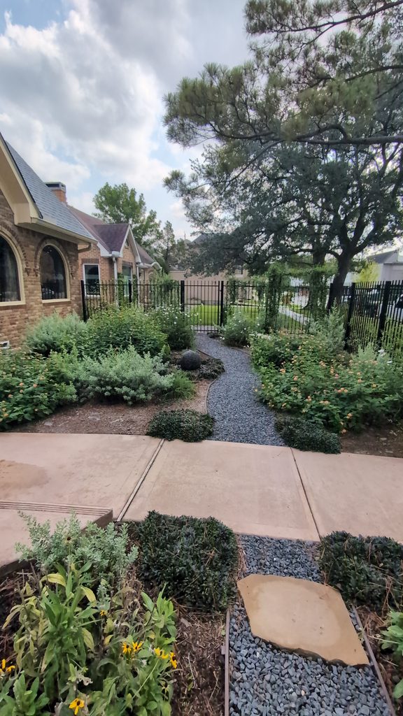 concrete and stone walkway in Houston